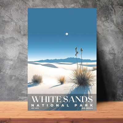 White Sands National Park Poster, Travel Art, Office Poster, Home Decor | S3 - image3